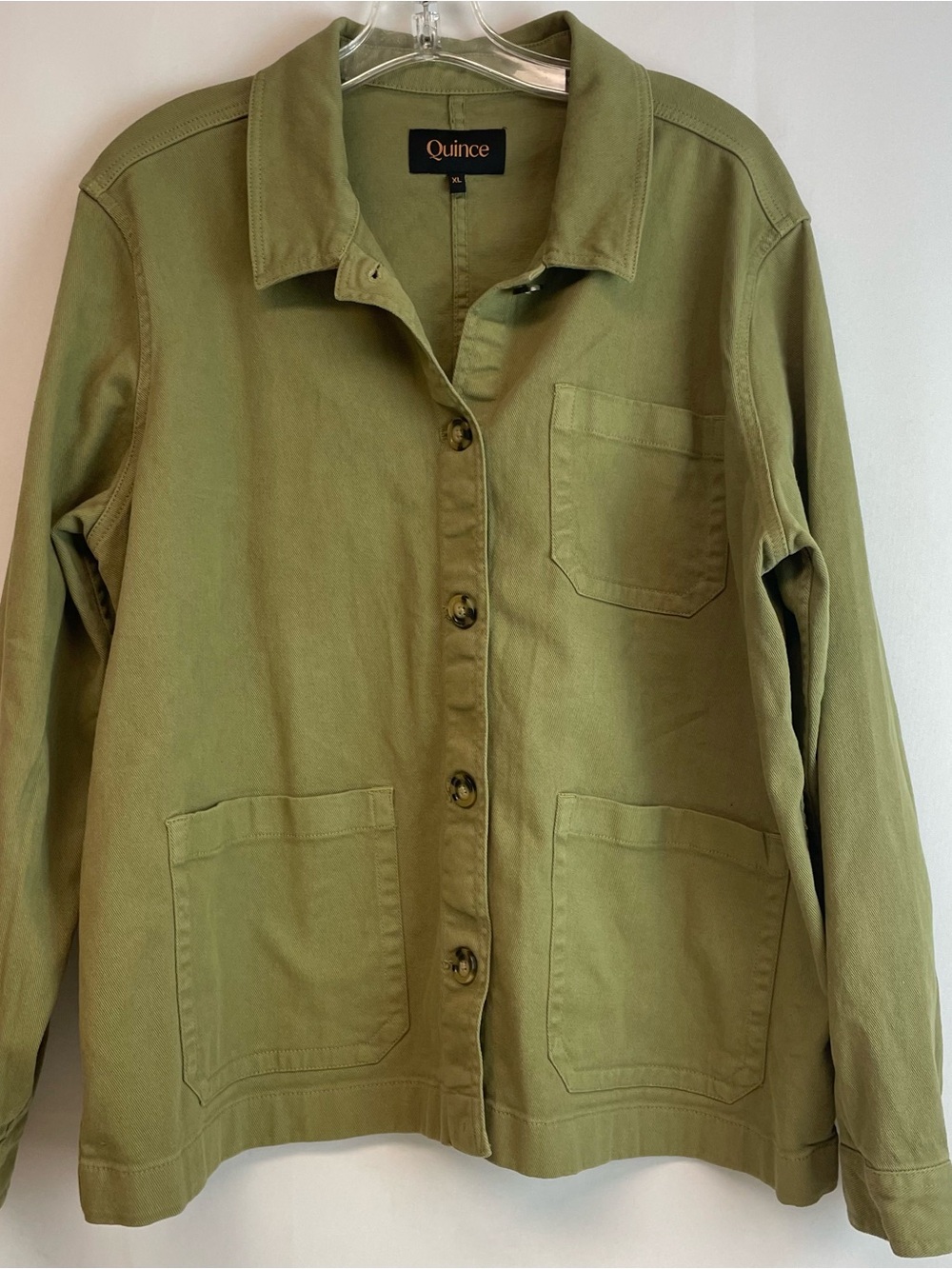 Quince Moss Green Utility Button-Front Jacket XL